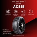 Anchee AC818 High Performance Tyre - Superior grip, asymmetric design, Yokohama expertise, and long mileage