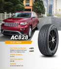 Anchee AC828 Highway Terrain Tyre on a luxury SUV, showcasing smooth handling, reduced road noise, and long-lasting tread life