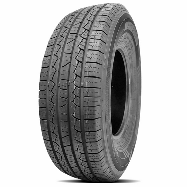 Side profile of Anchee AC828 Highway Terrain Tyre with advanced tread pattern for smooth highway driving and long-lasting performance